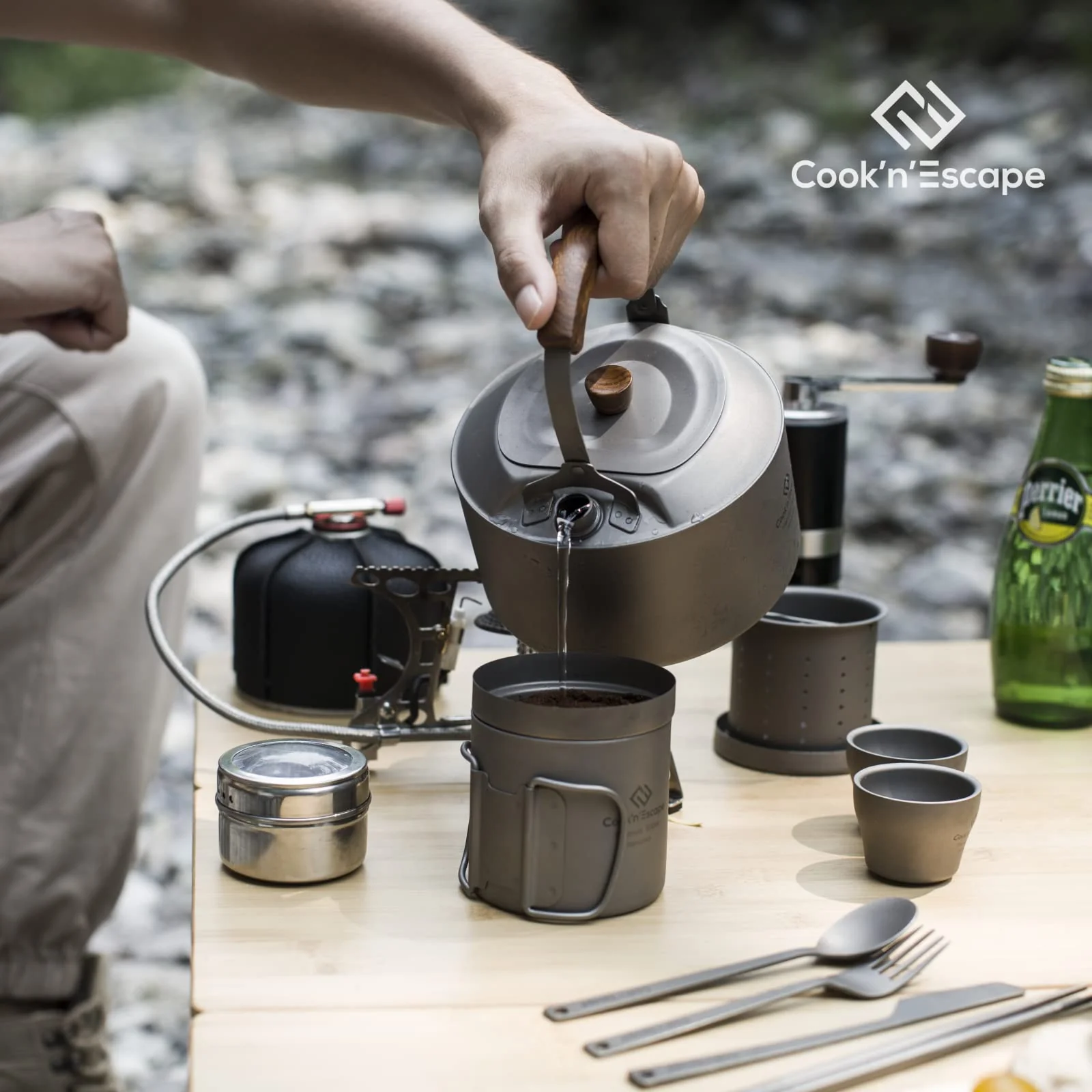 Cook'n'Escape Titanium Coffee & Tea Set Pro