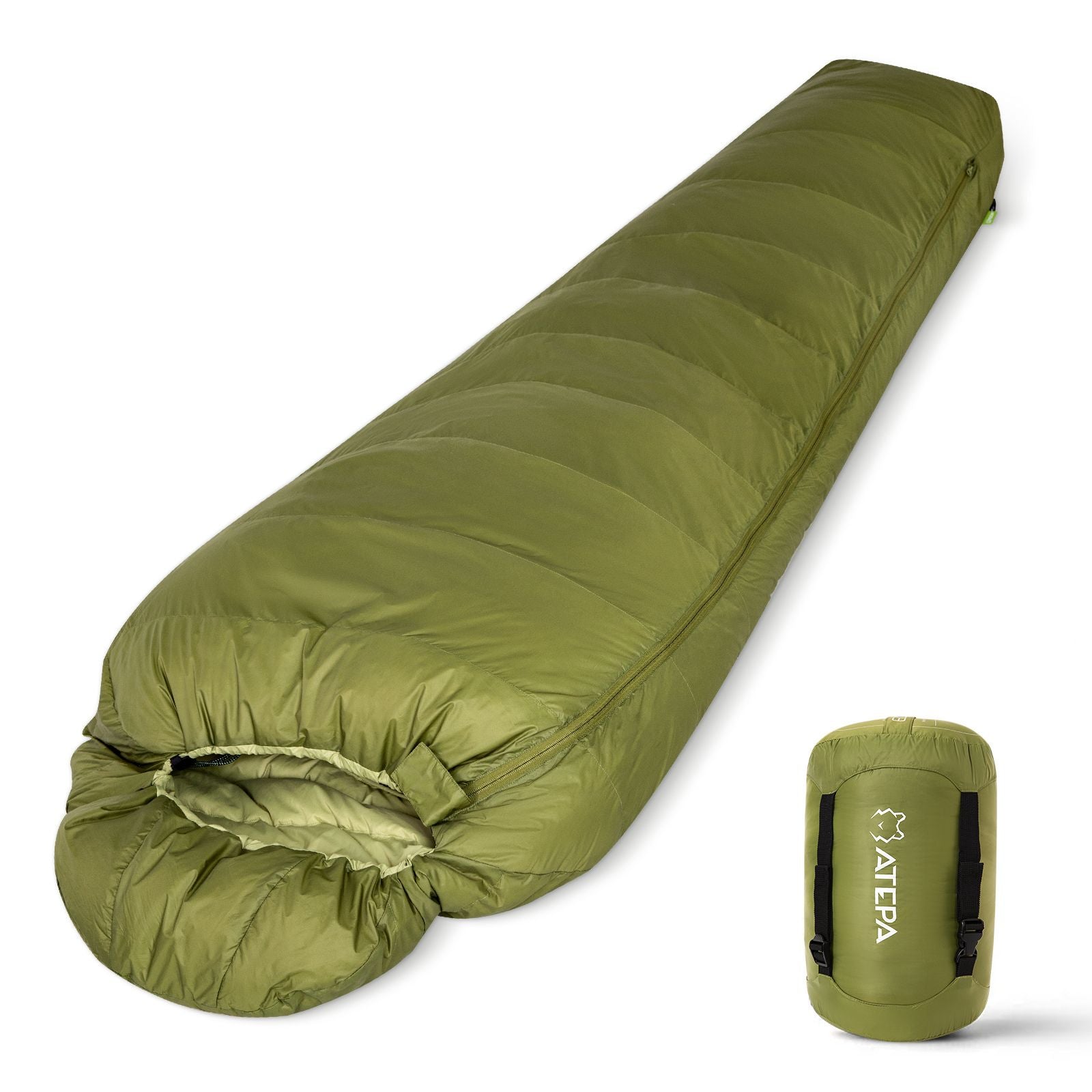 Coldmaster Down Mummy Sleeping Bag 9℉ / 42.8℉ Green