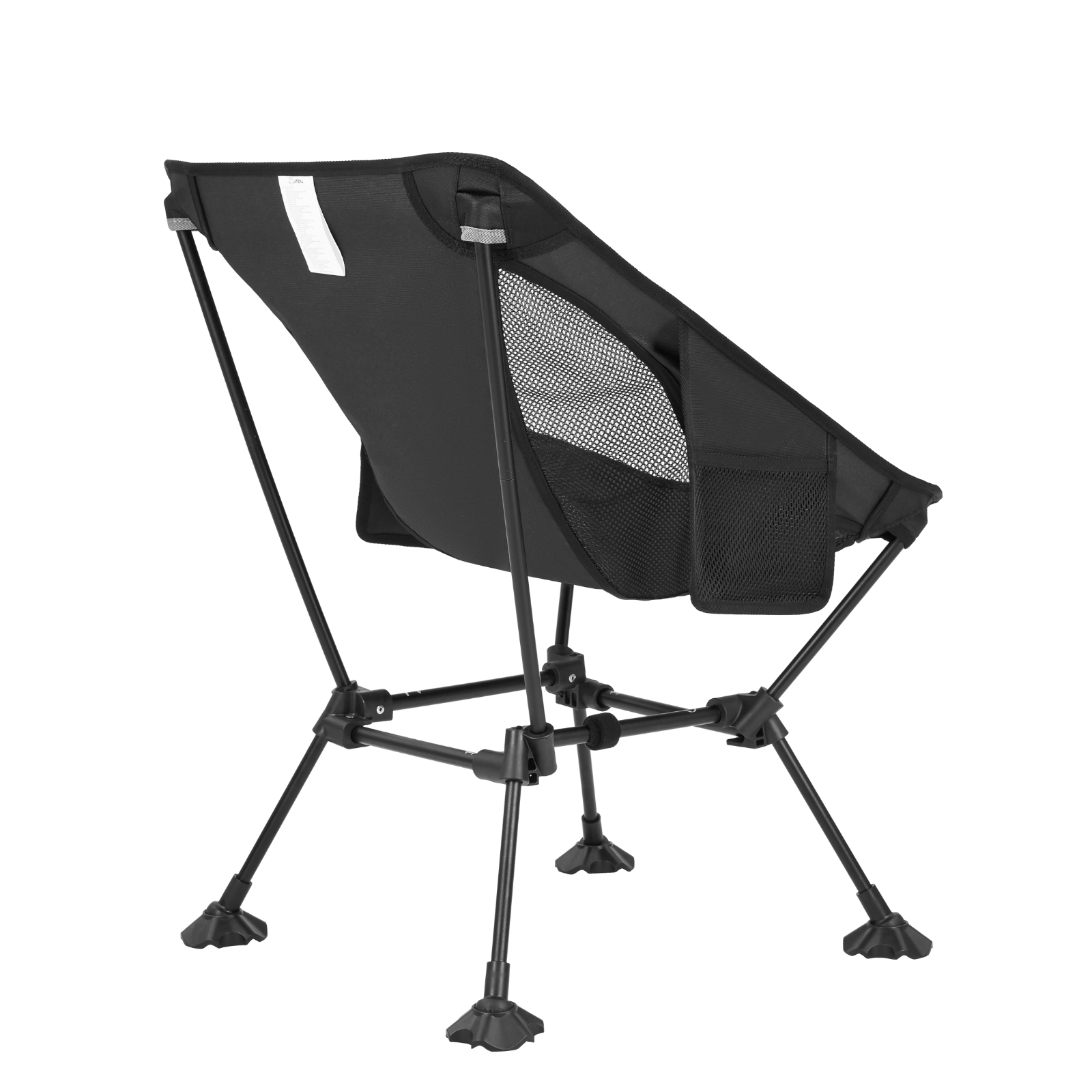 Two ultralight camping chairs folded compactly for easy transport