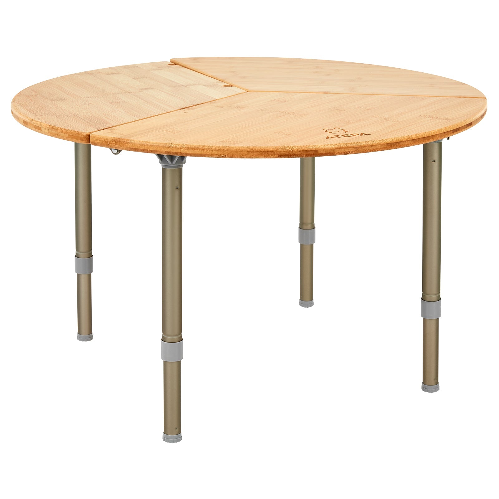 Unitymarts round bamboo camping table 65x65 for outdoor dining