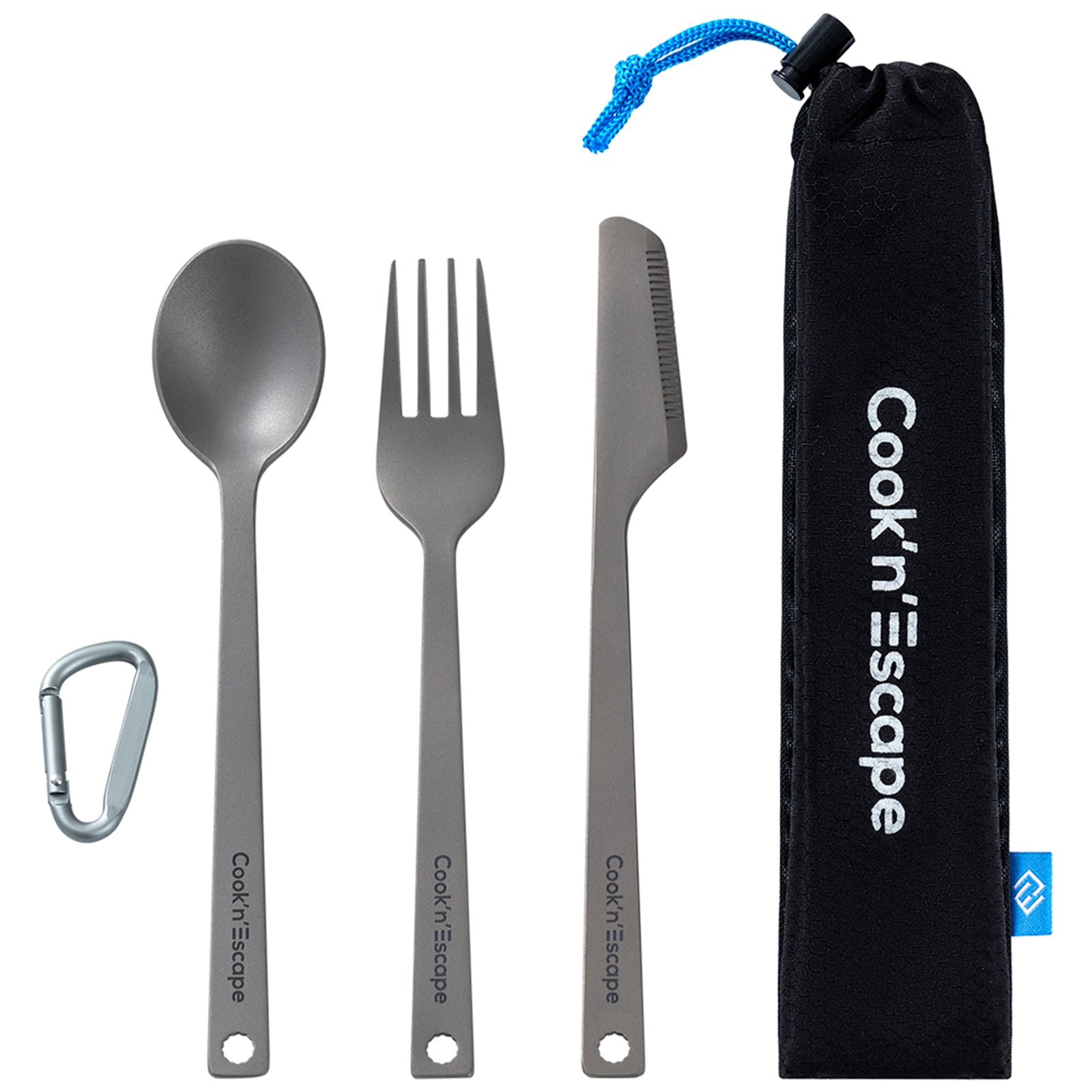 Cook'n'Escape 3-piece titanium cutlery perfect utensils for backpacking