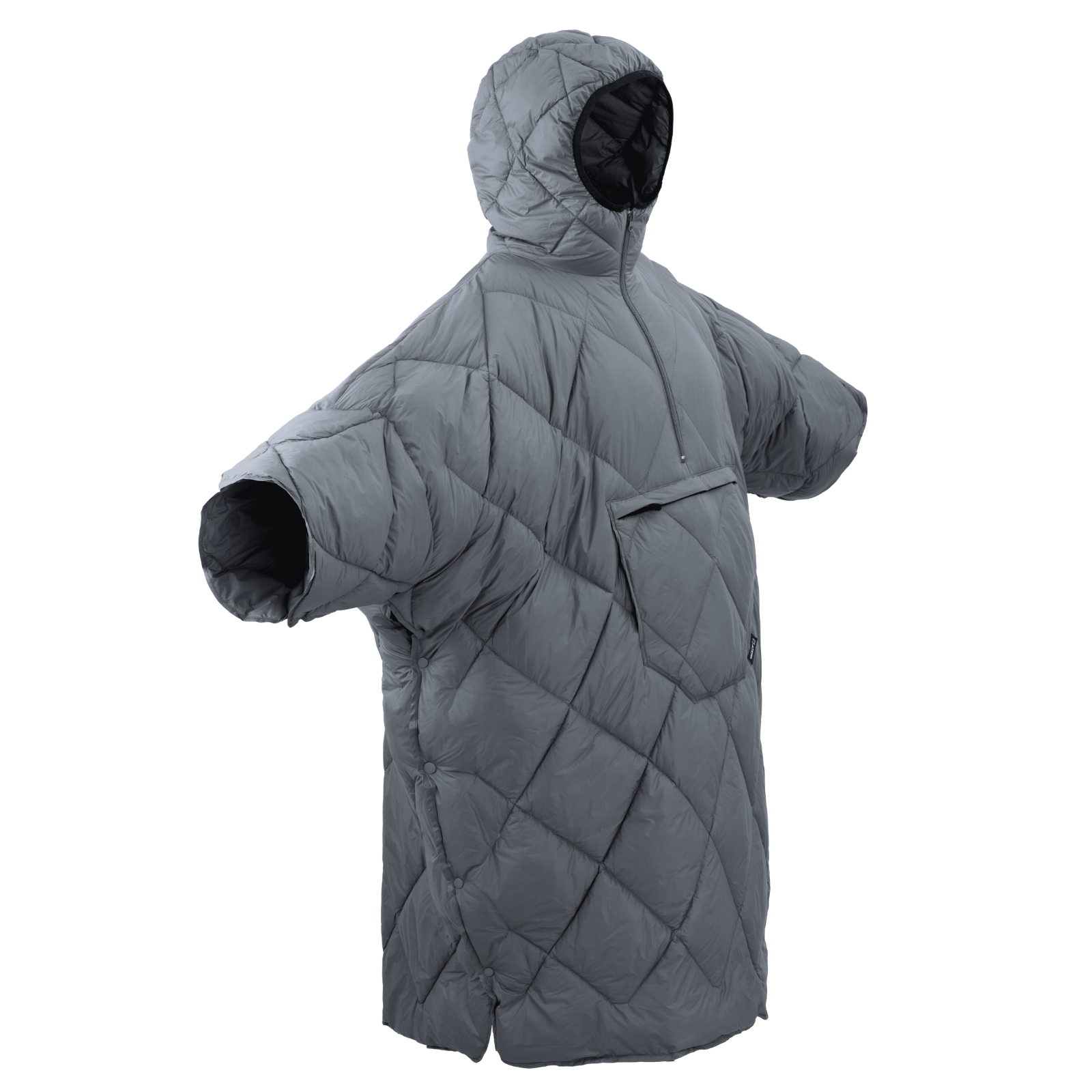 Multifunctional Wearable Camping Poncho Blanket Grey