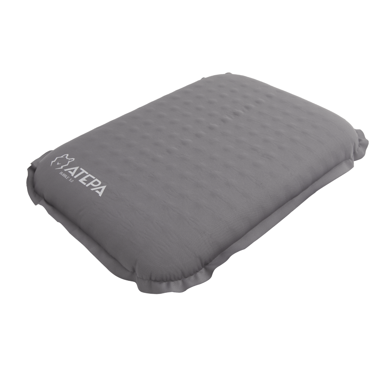 Top view of outdoor seat cushion showing ergonomic shape and texture