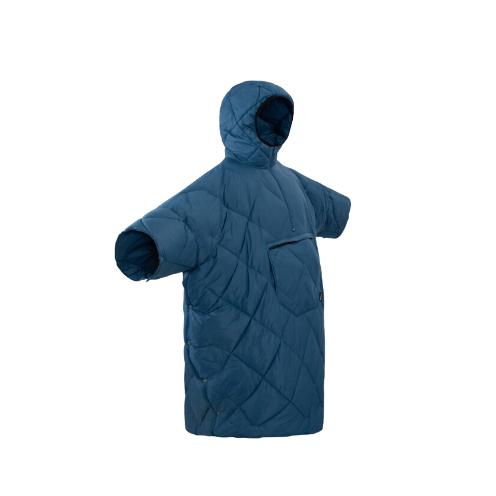 Multifunctional Wearable Camping Poncho Blanket Blue