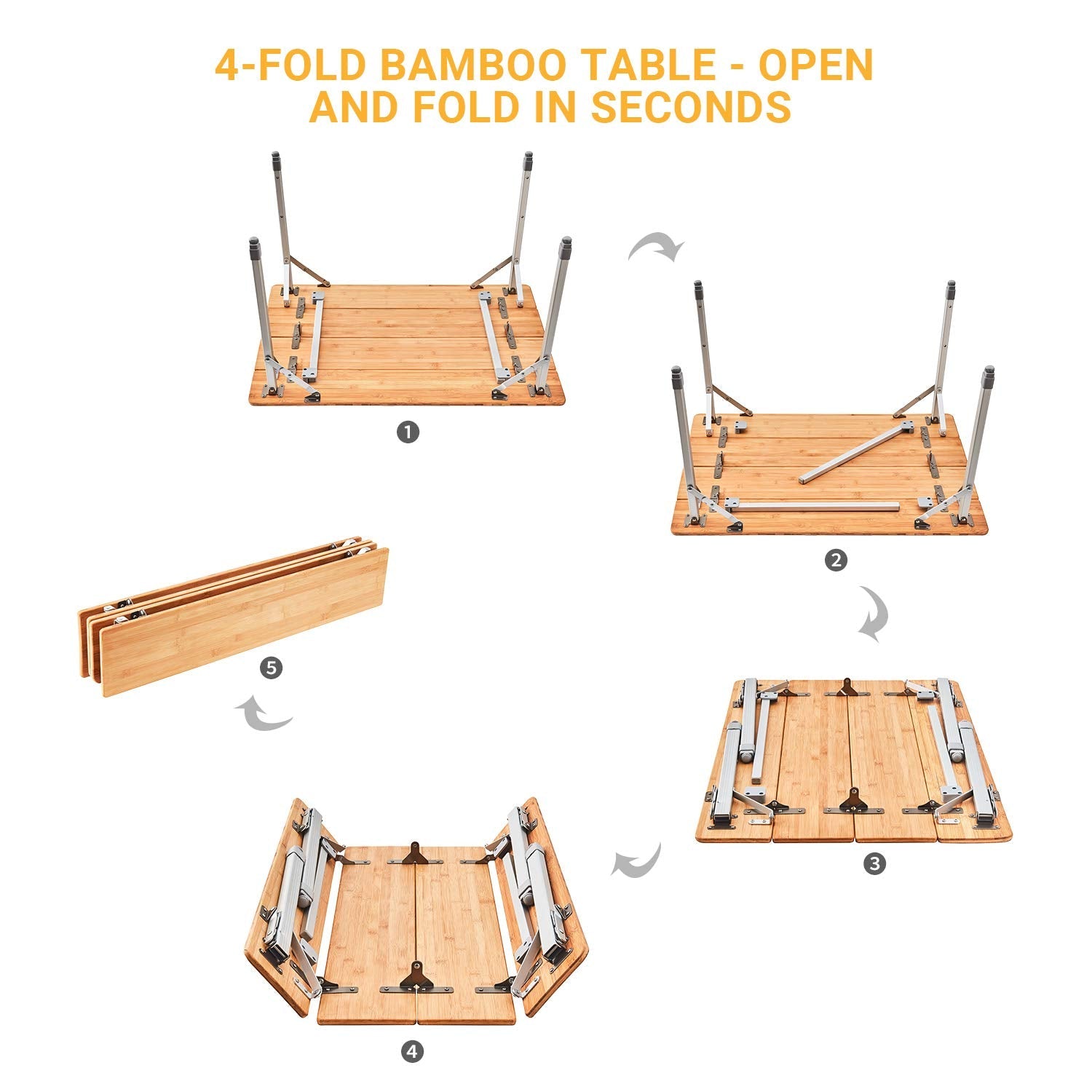 Foldable camping table ideal for backpackers