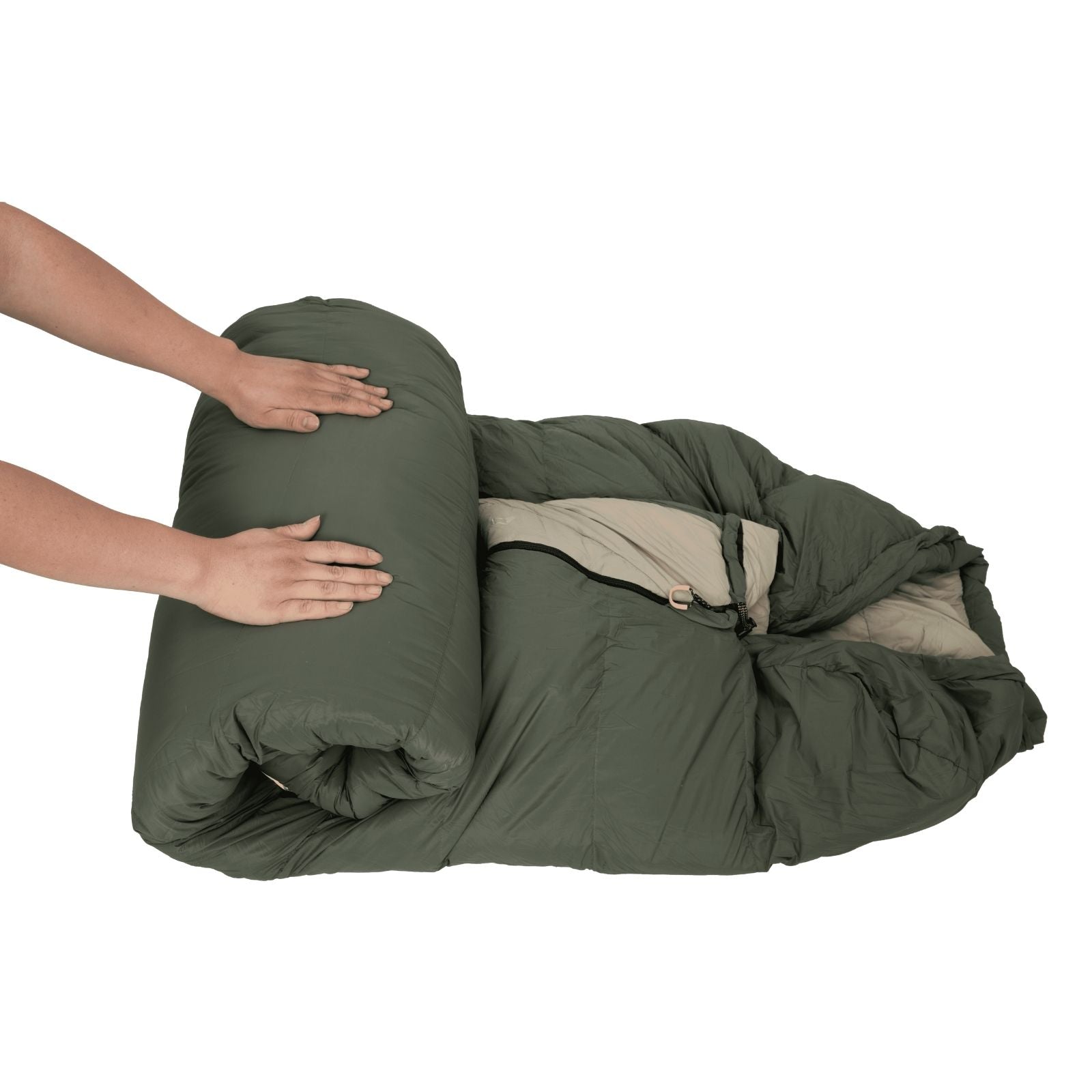 2 Person Down Mummy Sleeping Bag For Winter Camping -32.5℉ / 17.6℉