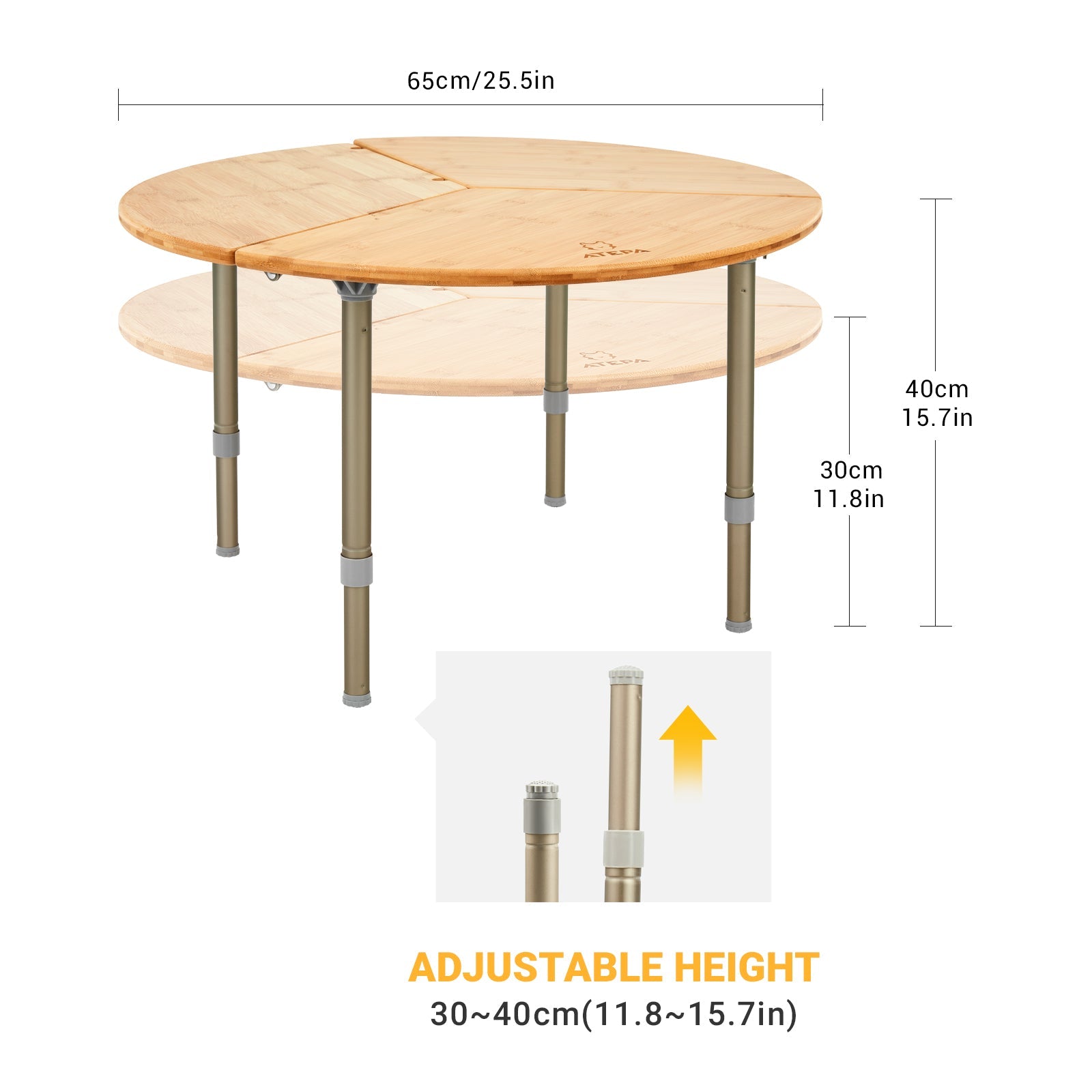 Foldable camping table compact and easy to carry for campers