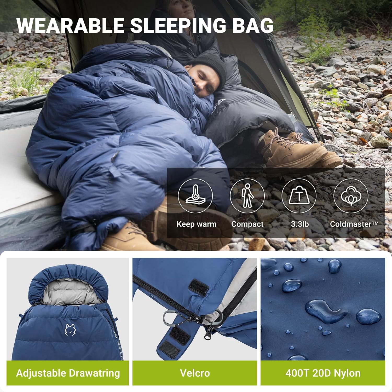 Coldmaster™ Down Sleeping Bag 30°F / -1°C Ultralight and Multifunctional