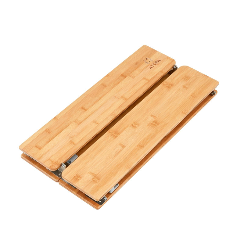 Foldable bamboo camping camp table for outdoor dining