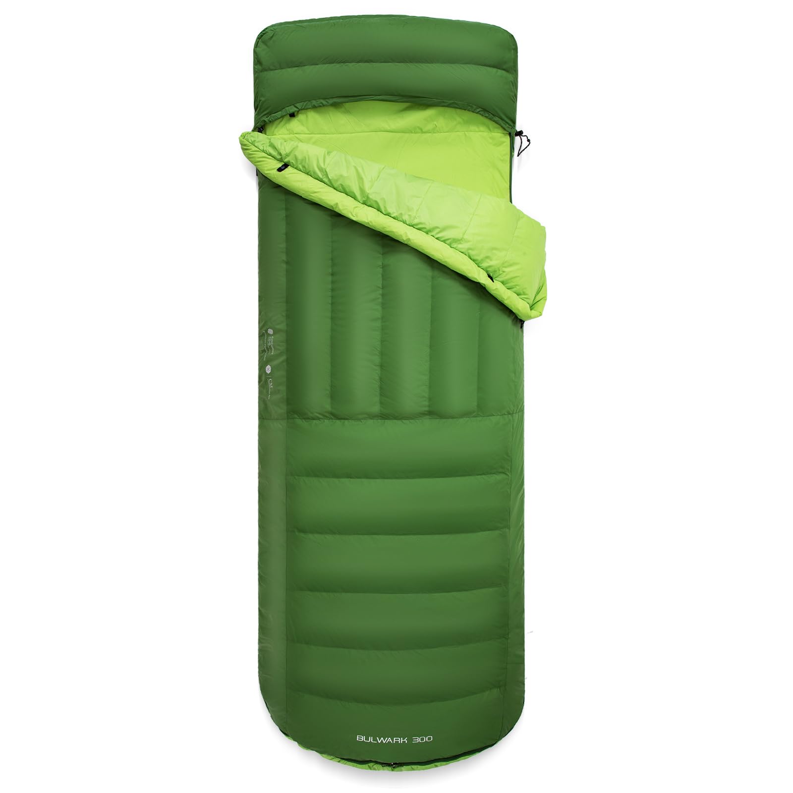 Unitymarts 3-in-1 Down Sleeping Bag With Hood BULWARK Green 54°F to 27°F