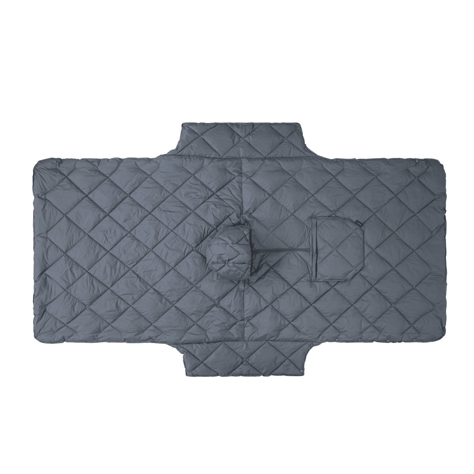 Multifunctional Wearable Camping Poncho Blanket Grey