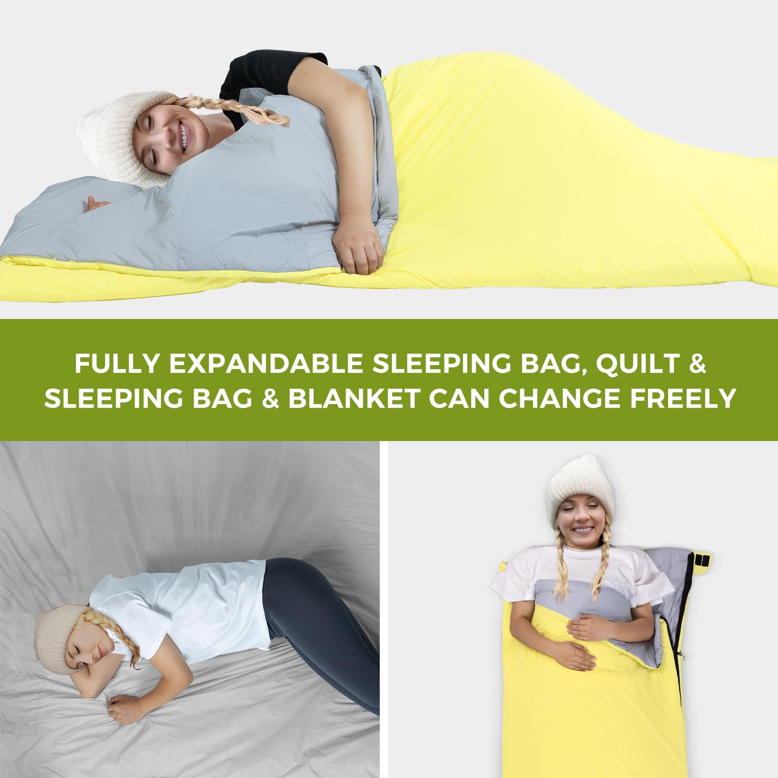 Unitymarts Envelope Sleeping Bag 50°F / 68°F