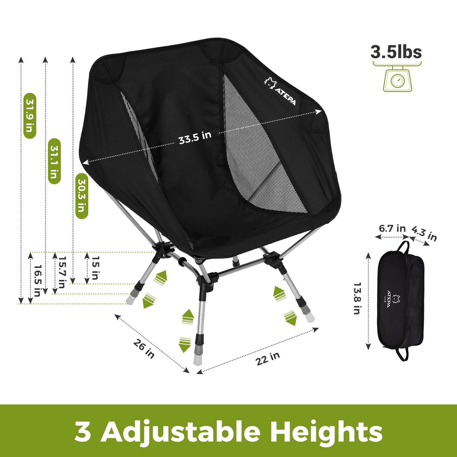 Unitymarts Portable Outdoor Chairs Compact & Lightweight