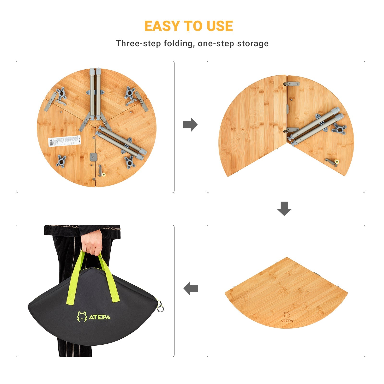 Unitymarts foldable camping table for hiking, backpacking, and vanlife