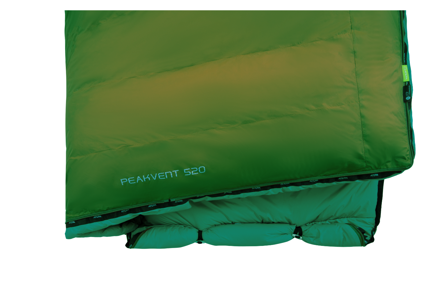 Two 3-in-1 sleeping bags side by side for size and design comparison