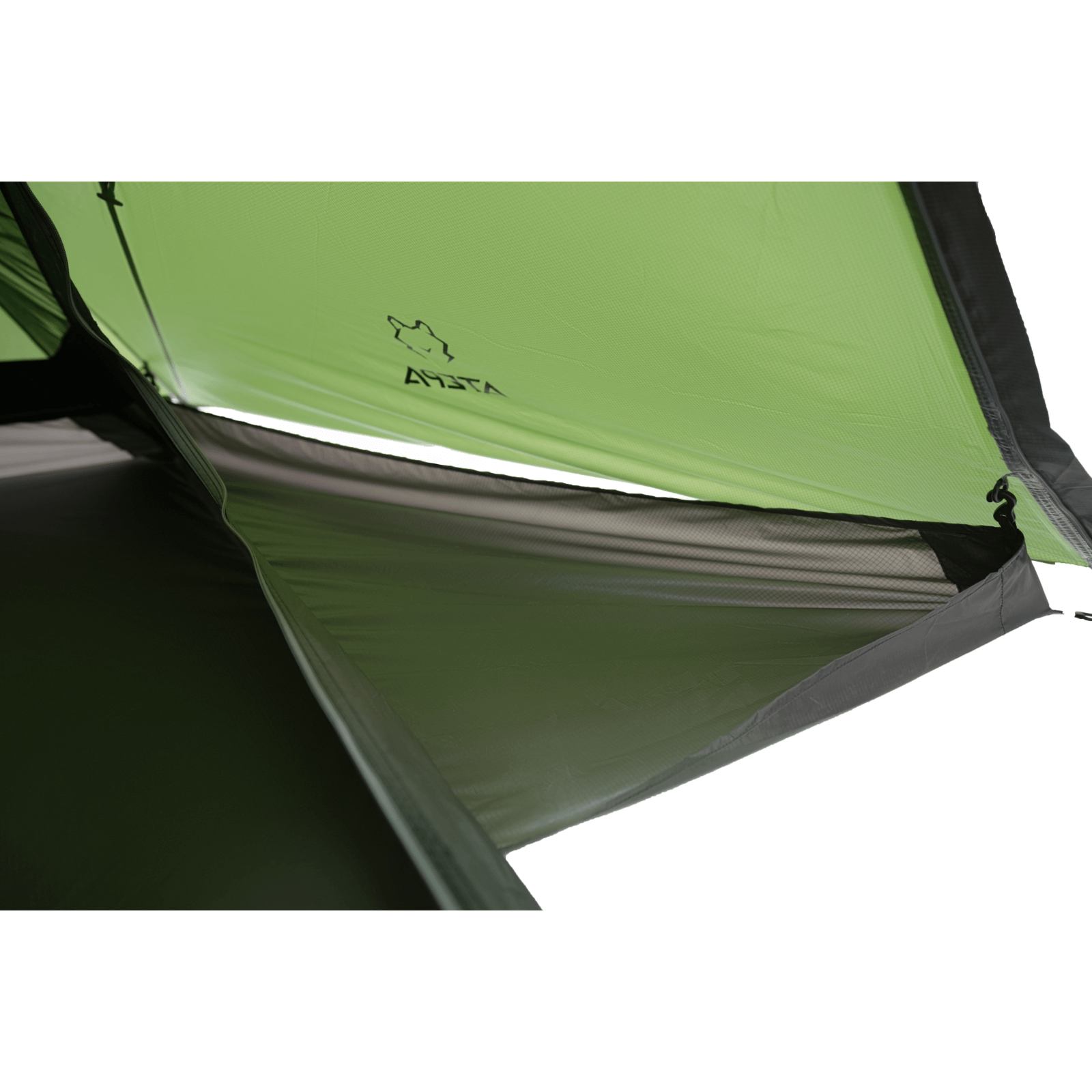 Side view of ultralight backpacking tent showing aerodynamic shape and wind-resistant design