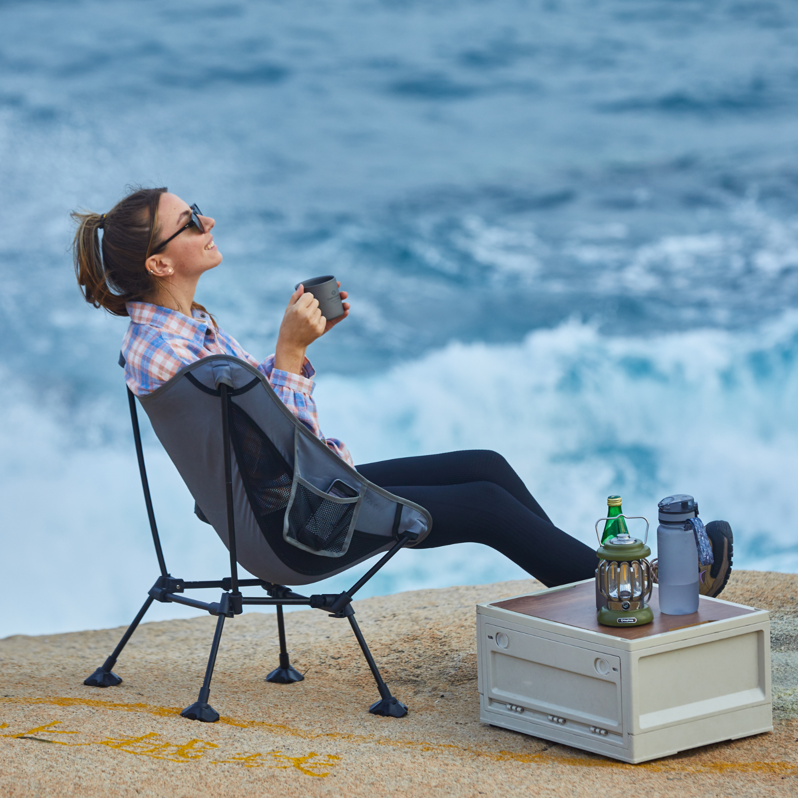 Backpacking chair providing comfort and stability during outdoor adventures