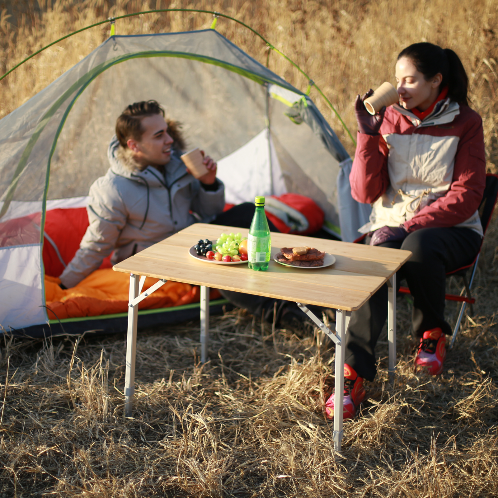 Unitymarts Foldable Bamboo Camping Table 8060