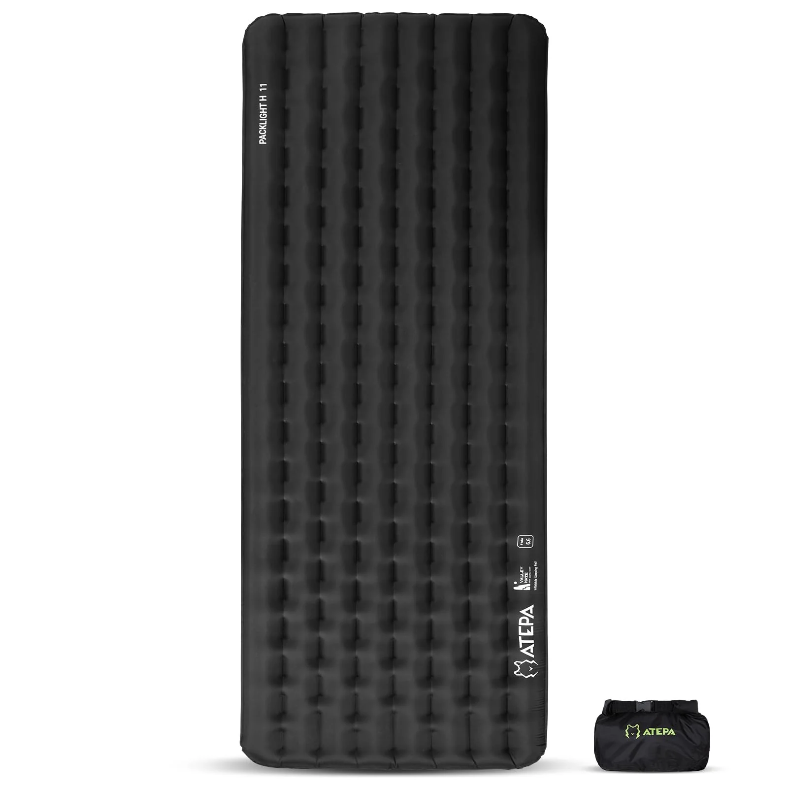 Unitymarts all-season insulated sleeping pad R value 6.6 Black