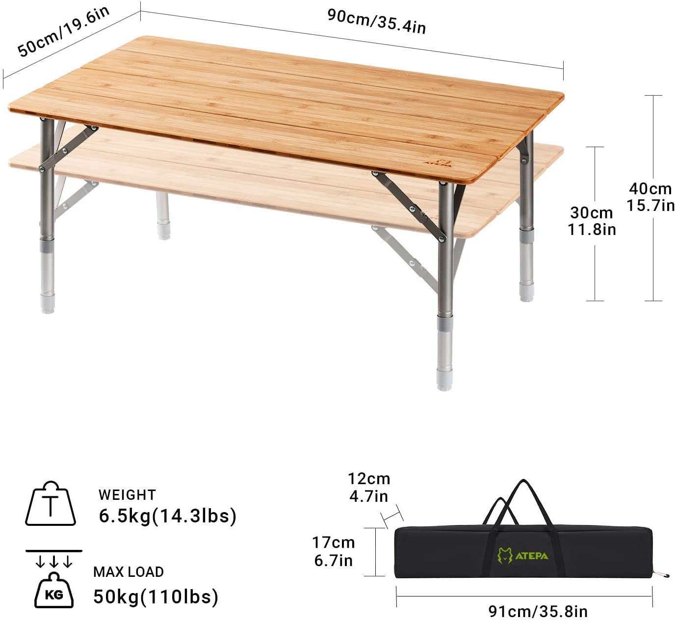 Unitymarts camping table for lightweight outdoor gear
