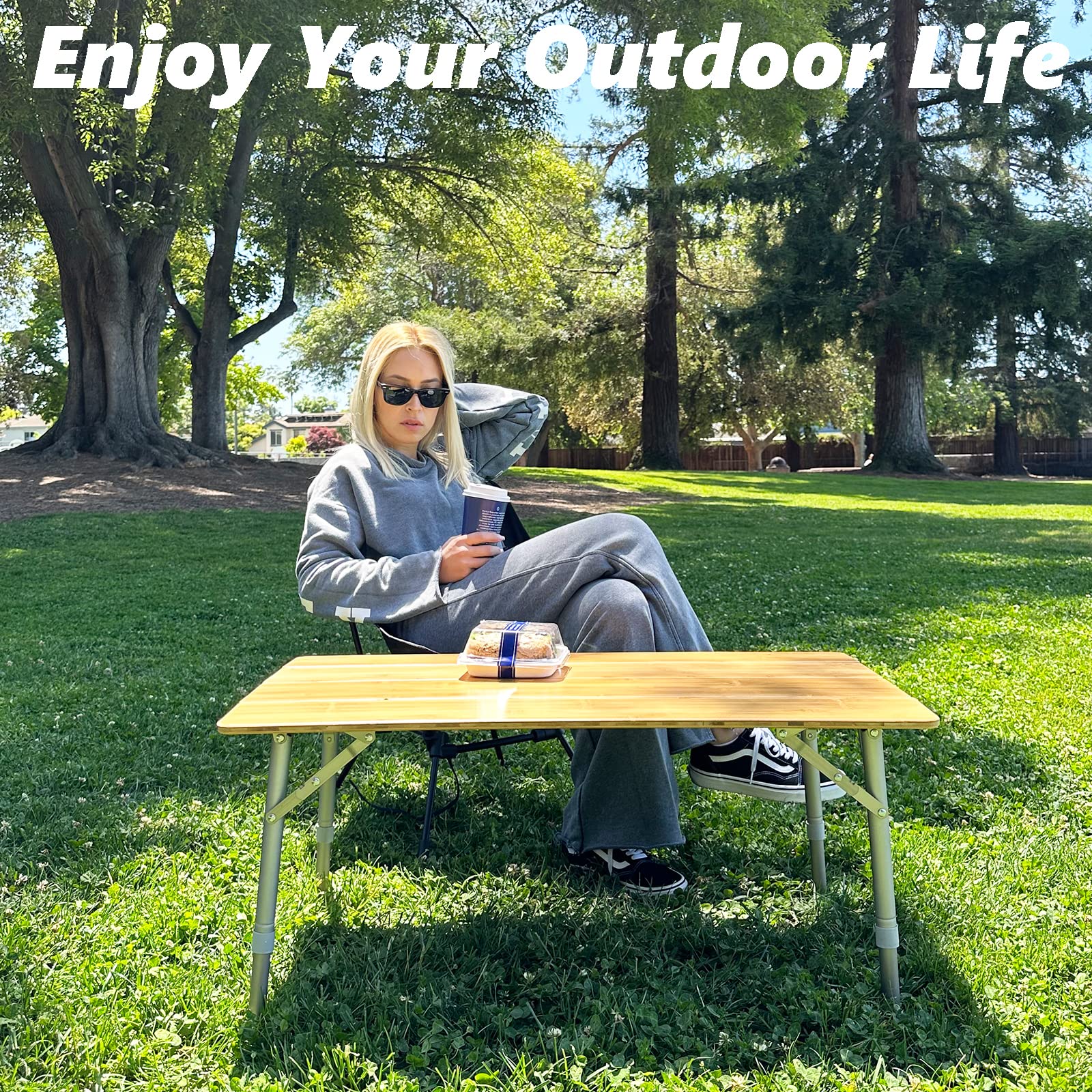 Unitymarts foldable camping camp table for campers