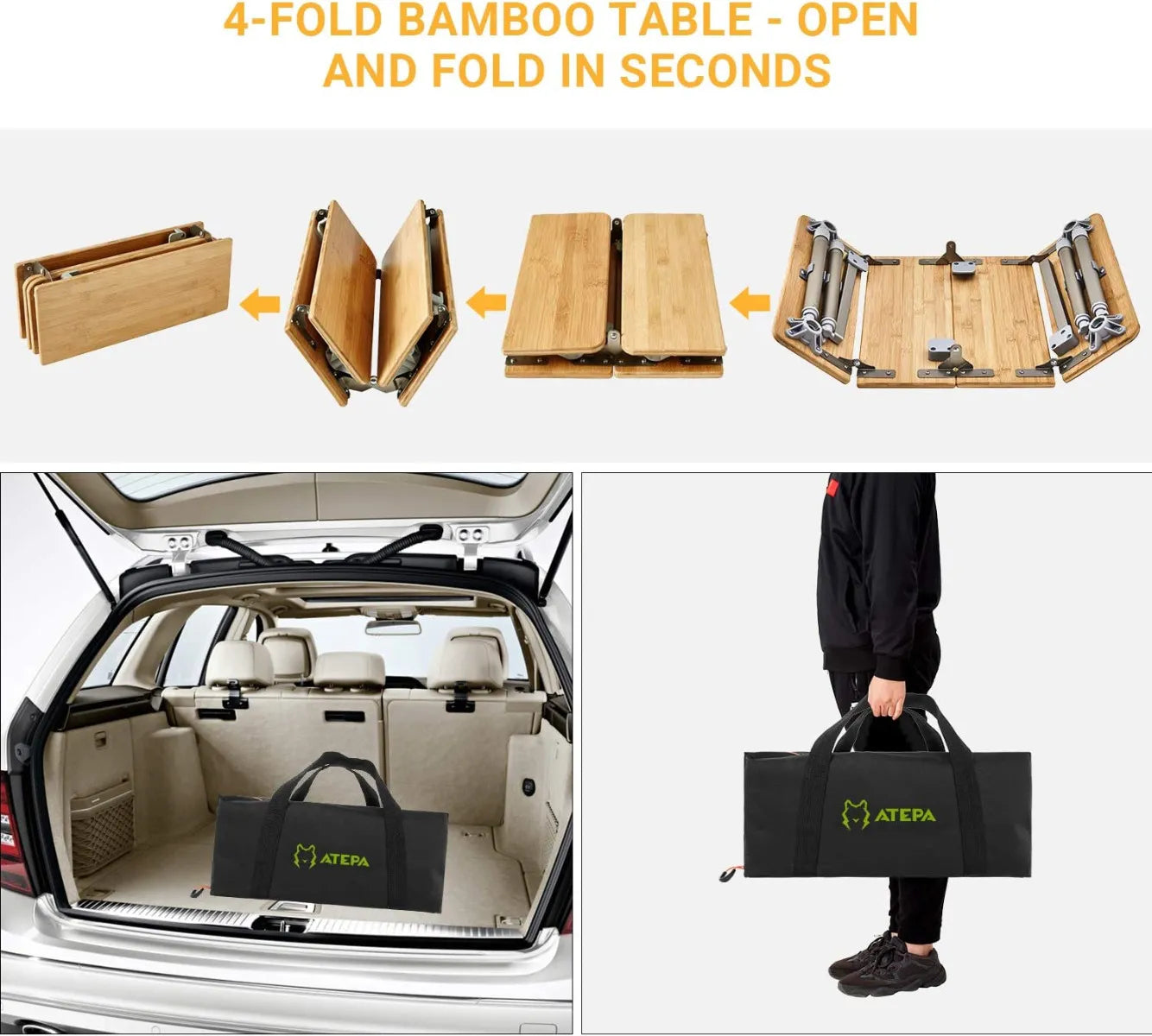 Unitymarts camping table foldable and space-saving