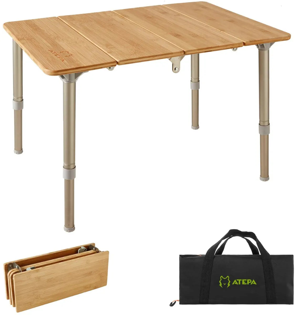 Unitymarts 80x60 bamboo camping table for outdoor cooking