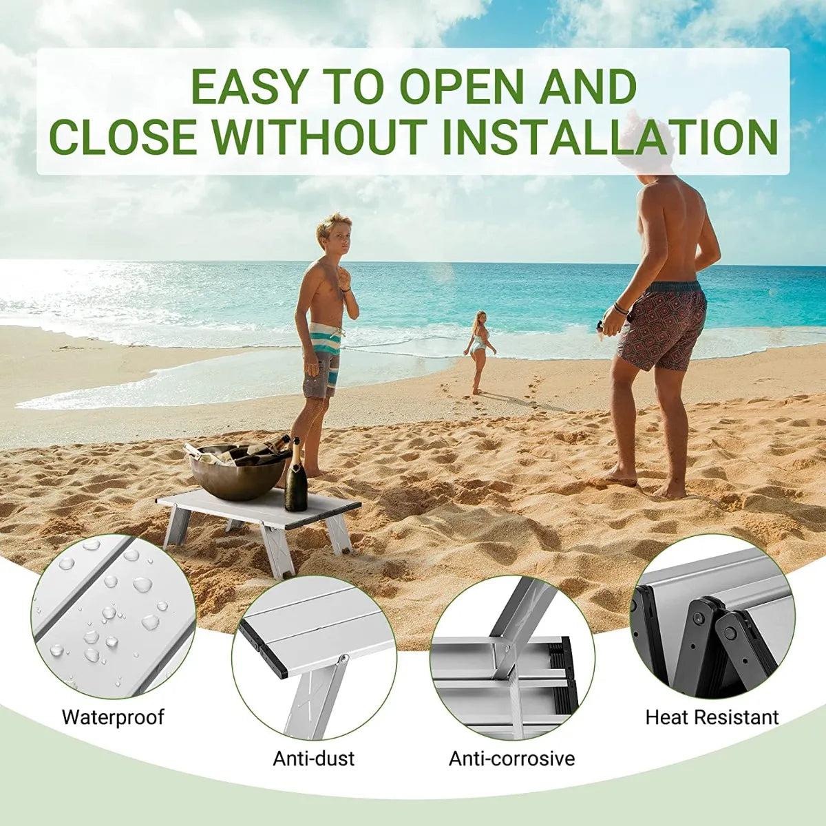 Unitymarts Alunium Table Ultralight Compact for Camping