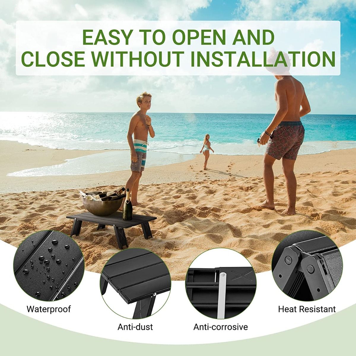 Unitymarts Alunium Table Ultralight Compact for Camping