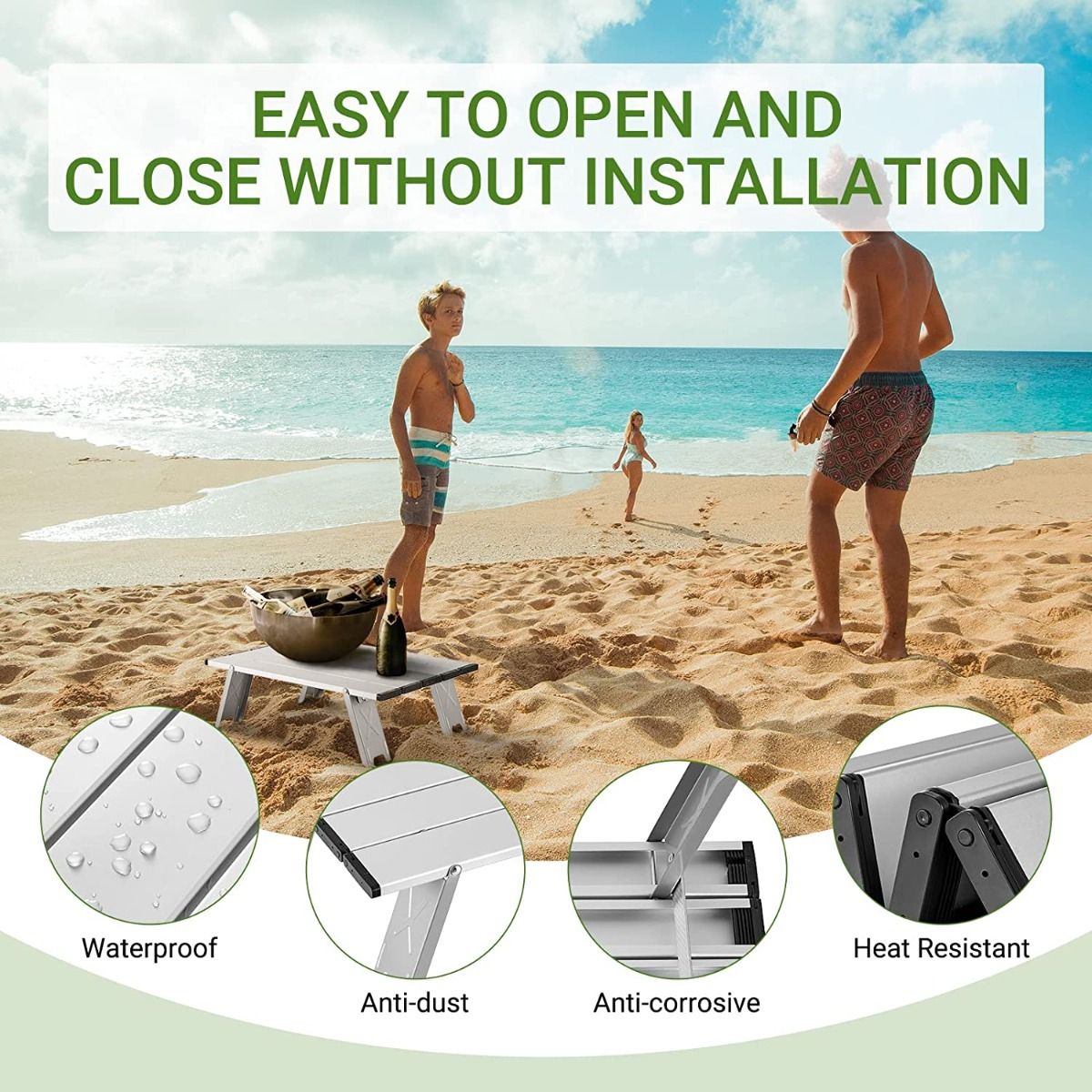 Unitymarts Alunium Table Ultralight Compact for Camping